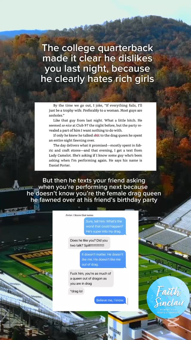 The FMC for this book is multi-talented. She’s a ballroom dancer, a drag performer, and many other things that will slowly drive her insane until she has to pick one passion. (Don’t worry, it’s a passion other than the MMC!)
#bookstagram #romancebooks #sportsromance #sportsromancebooks #kindleunlimitedromance #faithsinclair #indieauthor #booklover #romanceauthor #romancereader