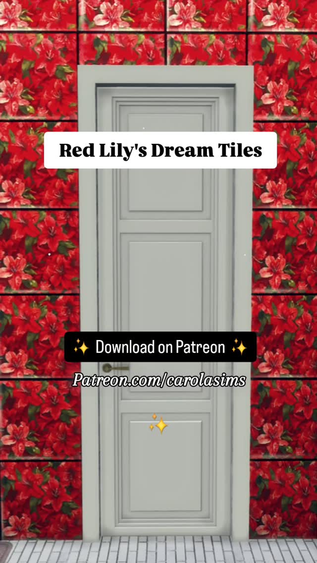 #tiledesign #walltile #sims4cc #sims4decor #wallcoverings #tilesdesign #redtiles #reddecor #bathroomdecor #bathroomdesign #bathroomtiles #ts4ccdownloads
