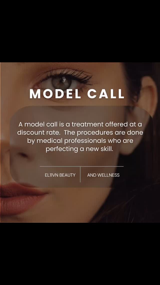 MARCH MODEL CALL OPPORTUNITY
✨✨✨✨EL11vn Beauty ✨✨✨✨
By participating in a model call, individuals can receive discounted treatment while contributing to the ongoing education and expertise of medical professionals.
📲Contact us today to join our model program and experience professional care while supporting medical training and development.
•Fat Dissolving (chin)
•Jawline Contouring
•IV Vitamin Therapy
📍Burlington, ON
👩🏼⚕️ Nurse Mel
🔗 http://el11vn-beauty.square.site