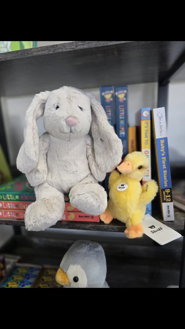 We've got allergy pills too if Spring makes you 🤧.
We are so excited to have Steiff stuffies for spring. They are so soft and absolutely a must-cuddle. Come visit us for Easter 🐣 #pharmacy #easterdecor #allergyseason