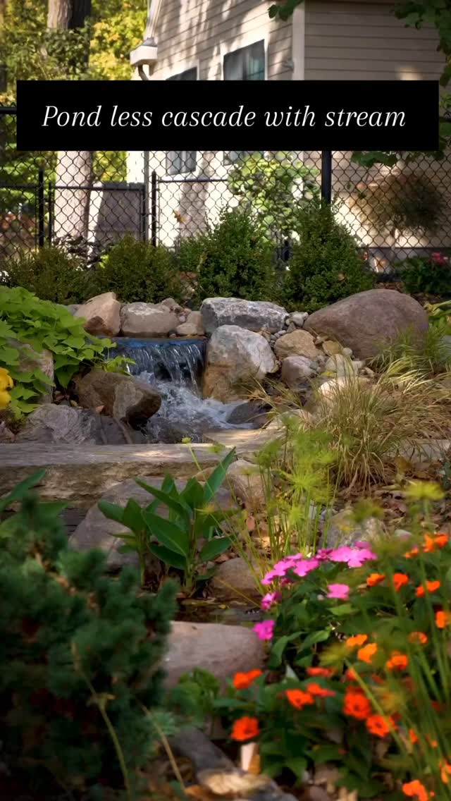 A pond-less cascade / stream is a water feature that can change the way your garden looks.
Easy to maintain & requires minimal space