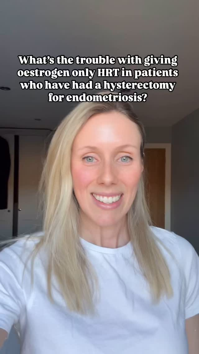 If you have endometriosis, progesterone can generally be considered your friend. It protects your endometriosis deposits. As endometriosis isn’t always limited to the gynaecological organs, when you have a hysterectomy, it is possible for some endometriosis tissue to be left behind within the pelvis or further afield, particularly if the disease is severe. Oestrogen only HRT in this context carries risks of symptom relapse and possible cancerous changes within those cells over the course of time.
It’s never too late to add progesterone back in so if you’re worried, have the discussion with a trusted healthcare professional.
#womenshealth #menopause #perimenopause #hrt #endometriosis #hysterectomy