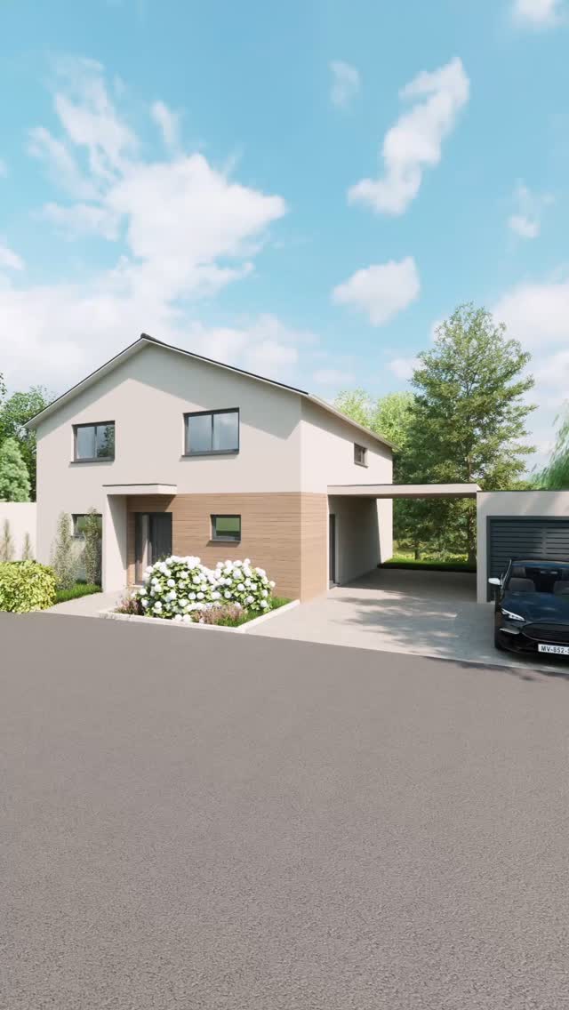 165m²: warm, gemütlich und hell 🤩 mit 220cm Kniestock ist im Obergeschoss sogar Platz für ein zusätzliches Büro.
Eine Holzverschalung an der Außenfassade sorgt zusätzlich für Gemütlichkeit 😊
Wollt ihr die Grundrissplanung dazu sehen?
#grundriss #visualisierung #FertighausWeiss #Fertighaus #hausinspiration #Holz #Holzhaus #planung #Hausbau #hausbautipps