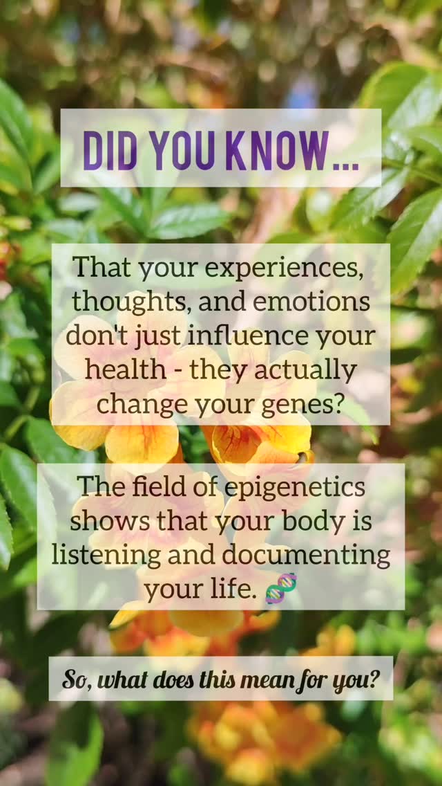 This means that we are NOT at the mercy of our genetics and can rewrite them! 😯
Despite experiencing our ancestors' traumas and health issues, we CAN heal and pass on a new story...a different story.
🔥 If you're ready to break the cycle, drop a 💚 in the comments! 💪🙌👏
.
.
.
.
.
#healthtips #healingjourney #wellnesstips #inspirational #investinyourself #gettinghealthy #healing