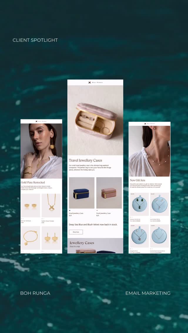 From strategy to send… we handle it all 💌
At Melrose Agency, we take care of your Klaviyo account end-to-end.
We don’t just send emails, we build out systems that grow, nurture and convert your email subscribers.
These screenshots? Just a glimpse into the kind of intentional, results-driven emails we do for brands.
What we handle for brands like Boh Runga:
1️⃣ Strategy + campaign calendars aligned with product drops, key ecommerce dates and brand building moments.
2️⃣ High-converting email designs that drive clicks and sales to their online store.
3️⃣ Ongoing implementation + optimisation of automated flows that generate revenue on autopilot.
4️⃣ Copywriting that connects with subscribers and matches their brand’s tone of voice.
We’re currently offering free Klaviyo Audits, a no-strings attached look inside your account to identify quick wins and missed opportunities.
You know what to do 📩