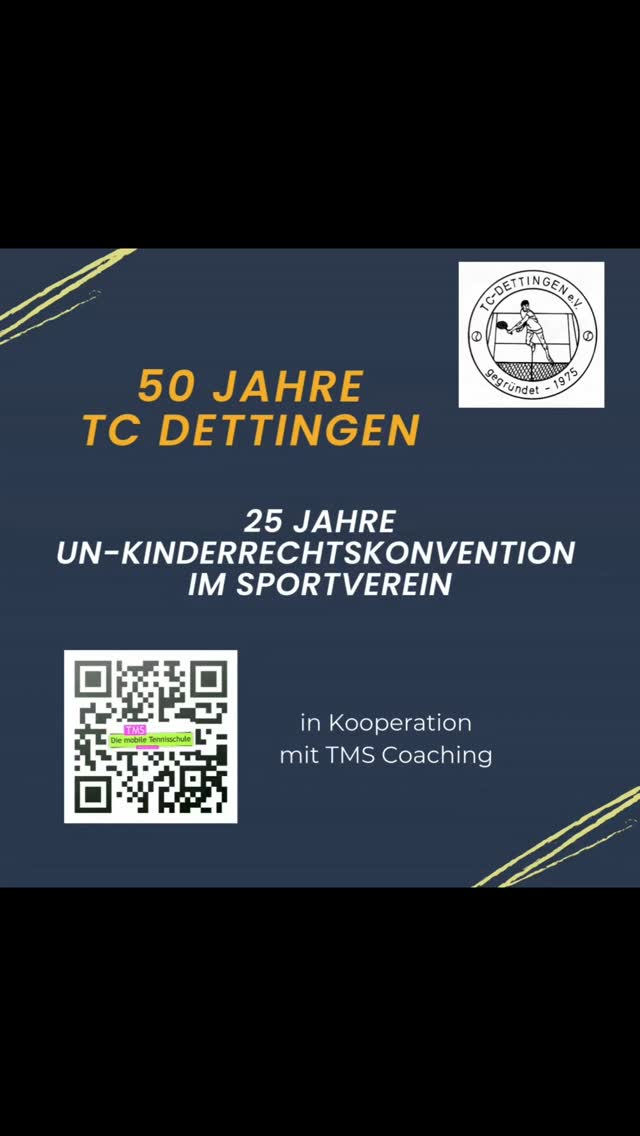 50 Jahre TC Dettingen, 25 Jahre UN Kindertenniskonzept im Sportverein. #tcdettingen #tcdettingen_horb #tms_coaching #dosb #moveforhealth #stb #wtbtennis