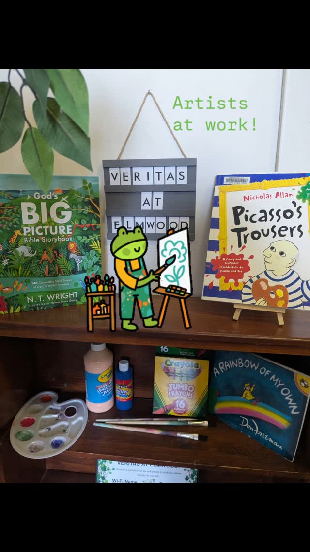 Our students are busy learning about and creating art for our art show next week! We can't wait to share what we're learning and making with all of our families! #preschoolart #veritasatelmwood