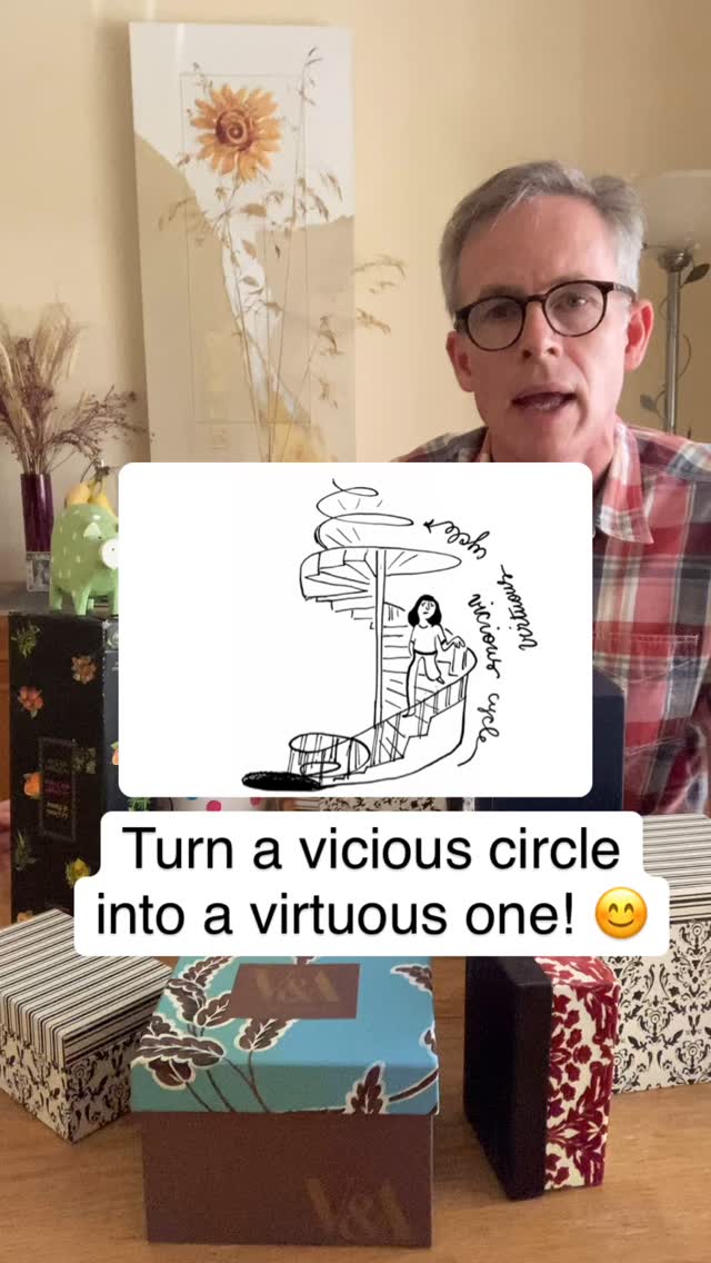 At my book launch for ‘Your Worry Makes Sense’ last weekend, I read a passage from Chapter 14 ‘Rehab hints and tips’ which is a smorgasbord of practical tips and advice for managing our mental health. I decided to read the tip about virtuous circles because I think it can bring hope when we feel defeated, and that can make such a difference! It reminded me of this post I did over a year ago which I thought was worth reposting (actually, green pig, the star of the show, has been nagging me for ages to give his moment of glory another airing! 😉😂🐖)
What I find hopeful about the idea of virtuous circles is that we can so often feel defeated by their counterpart, the vicious circle where we feel caught in a spiralling tailspin. And yet, wherever there is a vicious circle there MUST be a virtuous one; one cannot exist without the other any more than East can exist without West or Up exist without Down. We rarely hear about virtuous circles because they don’t scare us like their troubling twin, and usually when we are in one we are enjoying its benefits too much to notice the process! However, once we recognise how powerful they can be then they can really give us hope that even a small change can make a big difference. We don’t have to make big changes to make progress! 😊👍
How have you found this? Have you thought of the idea of a virtuous circle before? What has been your experience of one? I’d love to hear your thoughts in the comments! 😊
For more hints and tips you might get want to get the book! Your Worry Makes Sense is available in print, on Kindle and as an audiobook (narrated by me), order links are available in my bio 😊
#mentalhealth #stress #anxiety #migraine #insomnia #mentalhealthrecovery #mentalhealthawareness #mentalhealthtips #doctor #gp #mentalhealthmatters #generalpractice #anxietysupport