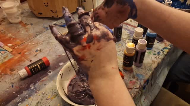 Slime extravaganza, was so much fun... mainly for me!!! #slime #mentalhealth #laughter #fun #art #mess #paint #creative #art #painting #sensoryplay #sensory #charity #artsforlifeproject