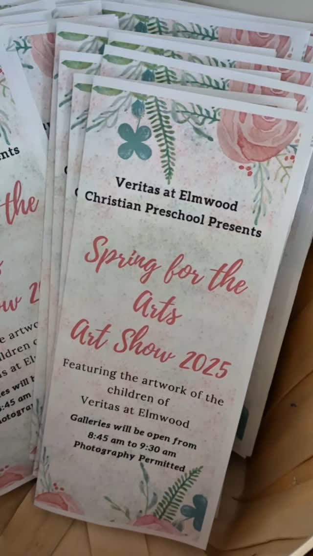 We loved turning our school into an art gallery for our annual Spring for the Arts Art Show! Thank you to all of our families who came out to support and appreciate our little artists! #preschoolart #happyspring #artistappreciation #preschoolcommunity #veritasatelmwood