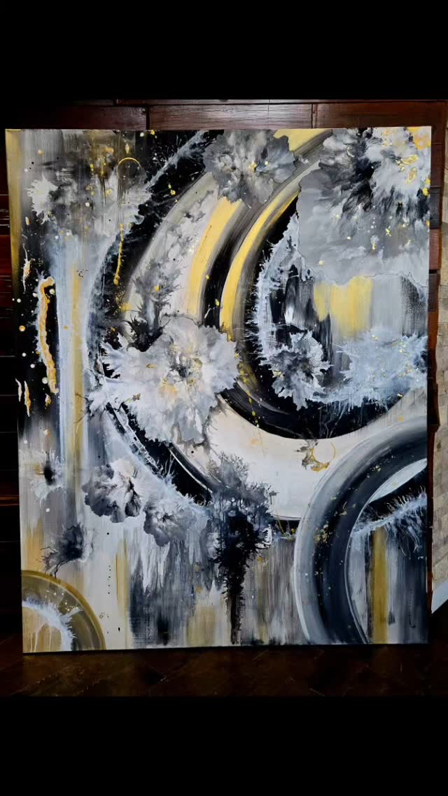 STELLAR completed and delivered to its home!
4'x5'
Acrylic on canvas.