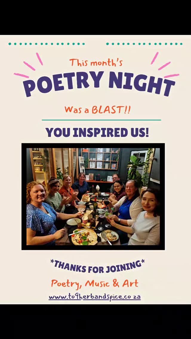 Our first official Poetry Night @to9.experimentalcoffees @to9herb.and.spice
Check our website for the next date to join us for an evening of Poetry, Art & Music!