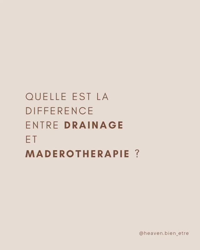| DRAINAGE vs MADEROTHERAPIE |
🌊 Le DRAINAGE LYMPHATIQUE détoxifie le corps.
Il élimine la rétention d’eau et l’air dans le ventre.
🌿 Résultat : une silhouette désengorgée et affinée.
Cependant, le drainage a peu d’impact sur le gras ou sur la cellulite incrustée.
🔥 Pour cela, la MADEROTHERAPIE est plus adaptée car elle va permettre de décomposer, casser les amas graisseux, raffermir, sculpter et lisser la peau.
Elle aura donc un impact direct sur le gras et la cellulite.
✨ Les Cures Drainantes Anti-cellulite et Remodelante "Drain & Sculpt" combinent les deux techniques pour des résultats optimisés !!
🪷 Parce que votre corps mérite tout le soin et l’amour possible, n’attendez plus pour réserver cette prestation au Studio HEAVEN.
🗓️ Pour réserver : RDV sur Planity ou en message si tu as besoin de conseils !