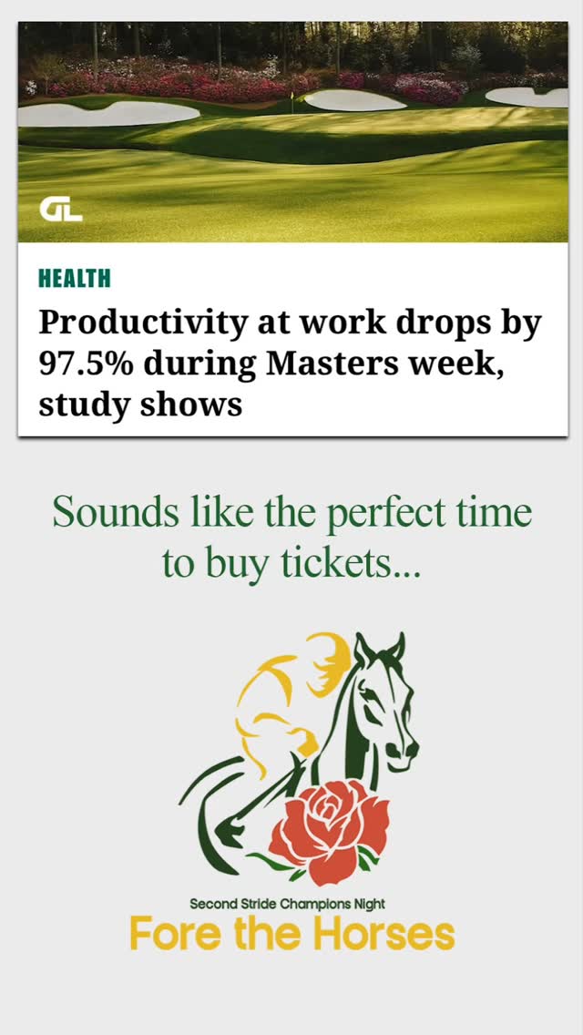 🏌♂️⛳️ You're not working anyway so.....
Tix/Info at Secondstride.org.