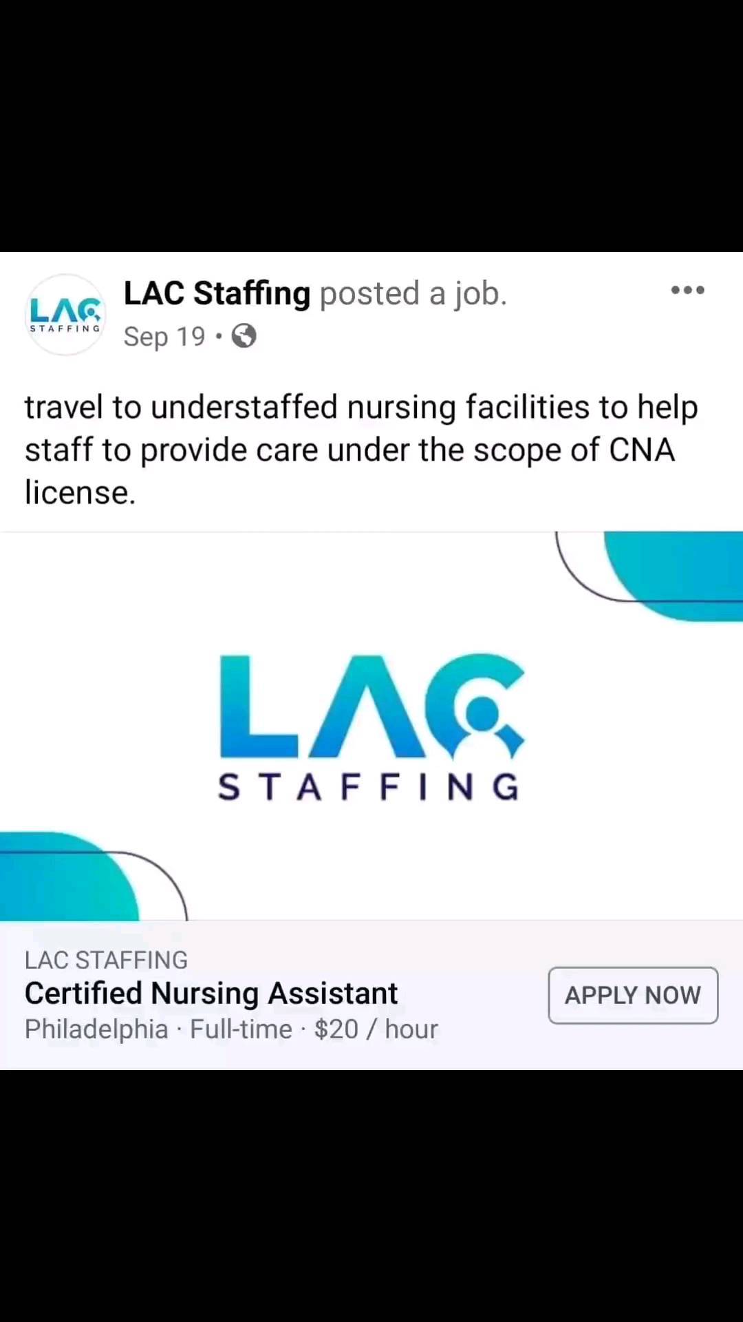 Reposted from @lacstaffing #NOWHIRING ALL CERTIFIED #NURSES
#CNAs starting at $20/hr
#LPNs starting at $34/hr
#RNs starting at $50/hr
Apply at Lacstaffing.org Today