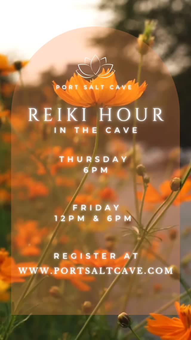 Join us for Reiki Hour in the Cave. Register on our website at www.portsaltcave.com