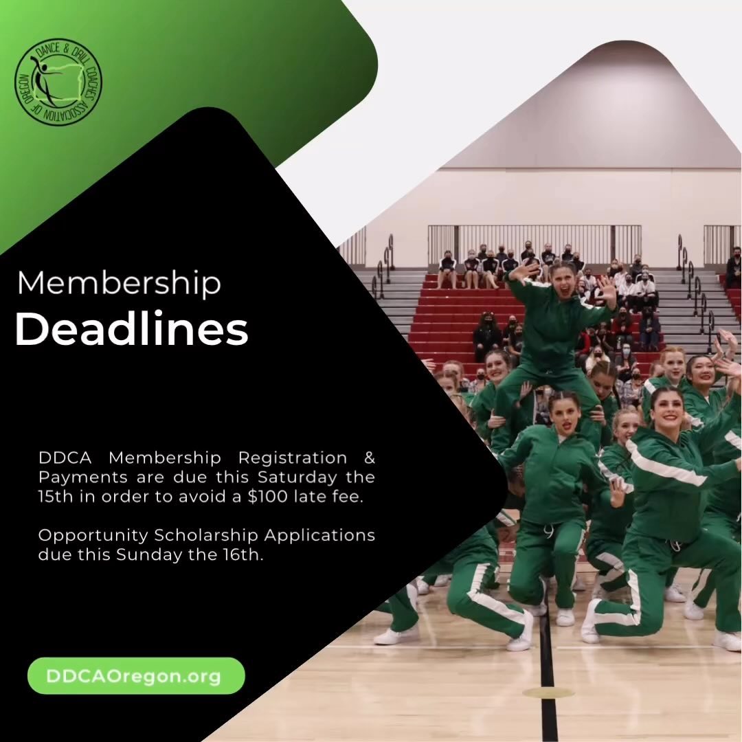 A Couple Reminders !
Registration and Payments are Due October 15th in order to compete in November & December .
Opportunity Scholarship Deadline is October 16th .