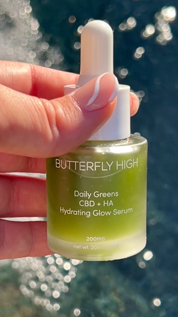 serum made to help you the achieve your most flourishing skin • get your daily greens • instant hydration and lasting results #butterflyhigh #skincare #essentials #dailygreens #health #