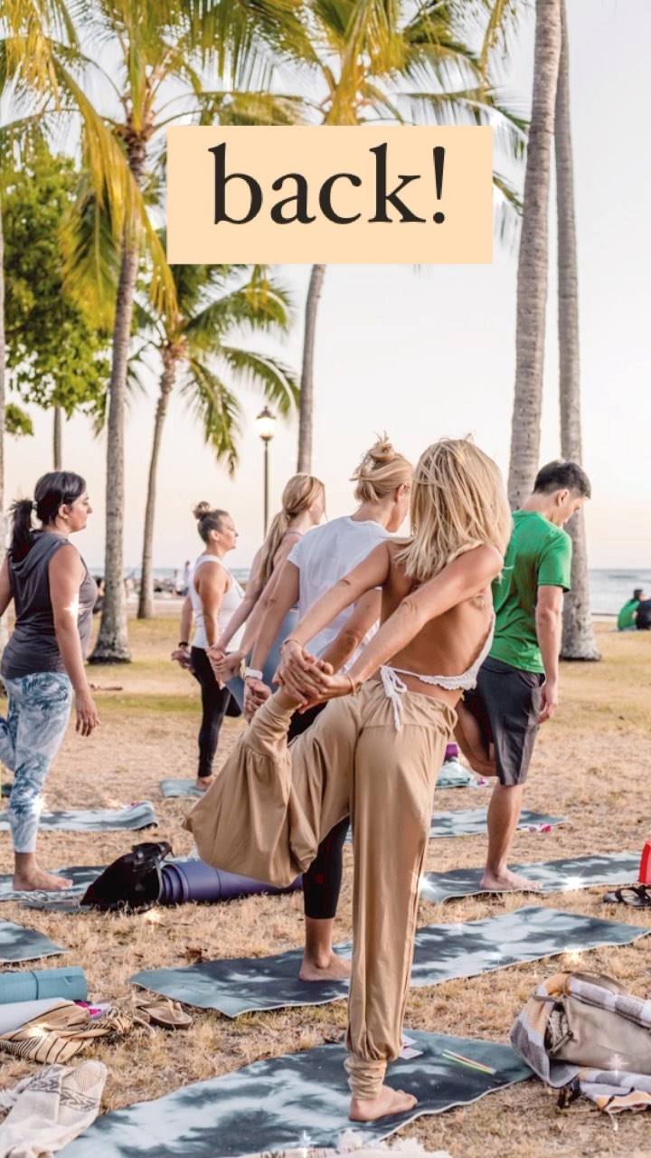 Happy 2023 yogis 🧘🏼♀️.
.
Our classes ARE ON and we’re back on our regular schedule. Add some self love and mindfulness to your 2023 💝 Come and flow with us in the fresh island air while enjoying a stunning sunset. .
.
www.overtherainbowyoga.com