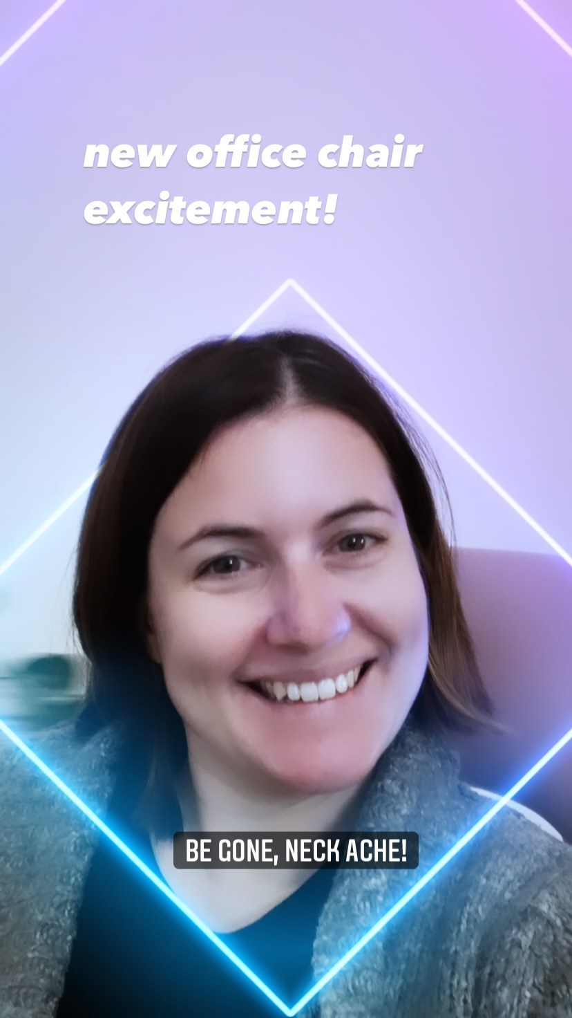 Have been slumming it on a dining room chair for a while now. So the excitement for an actual office chair with proper back support is REAL!
And let’s be honest, in lockdown there’s not a huge amount to get excited about! Plus, any excuse for a bit of Kylie!
#smallthings #simplepleasures #newoffice #wfh #workfromhome #freelancer #freelancelife #kylie