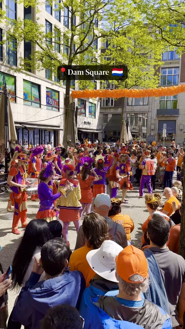 🔥Epic Street Drumming in Amsterdam – Kingsday 2025 #kingsday #kingsday2025 #koningsdag #netherlands #amsterdam #damsquare #damsquare🇳🇱