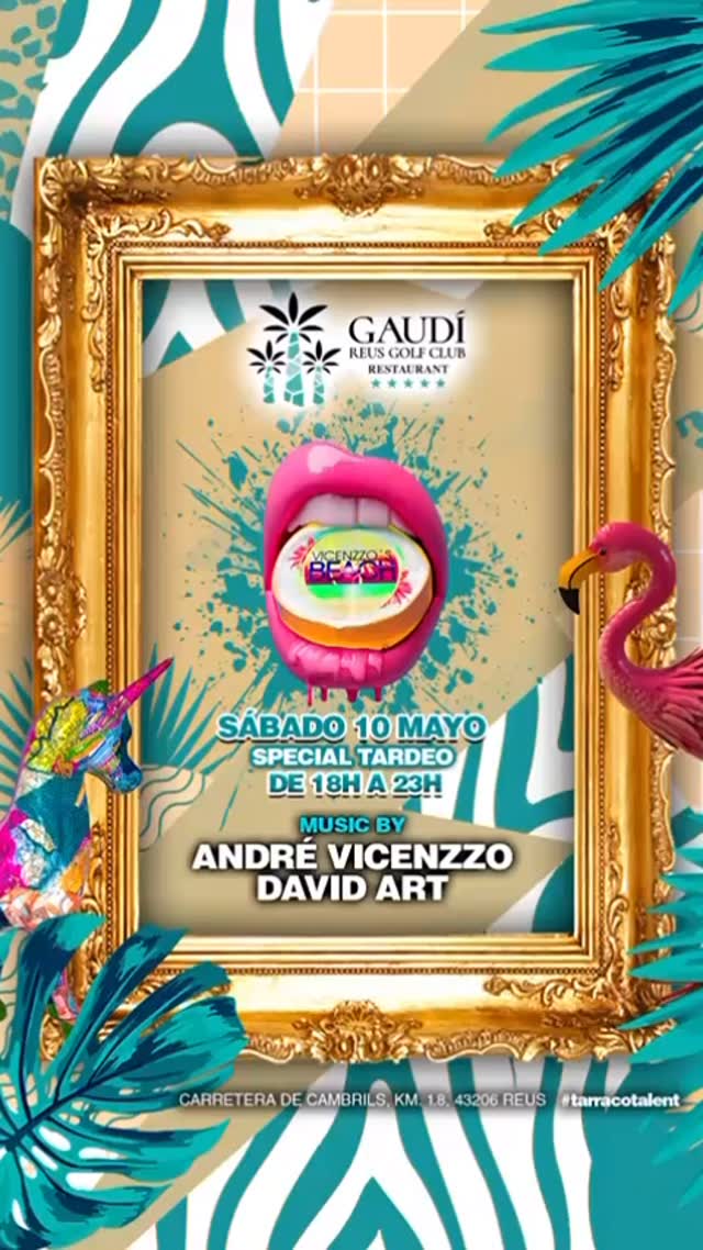 Después de dos años… ¡Andre Vicenzzo vuelve a casa!
Con su inconfundible formato: Vicenzzo’s Beach,
acompañado por el talentoso David Art.
Sábado 10 de mayo | 18:00 - 23:00
Música que te hará vibrar, buena energía, barbacoa…
y sobre todo, ¡ganas de disfrutar!
Entrada gratuita
Un regreso esperado. Una experiencia para vivir juntos.
¡No te lo pierdas!