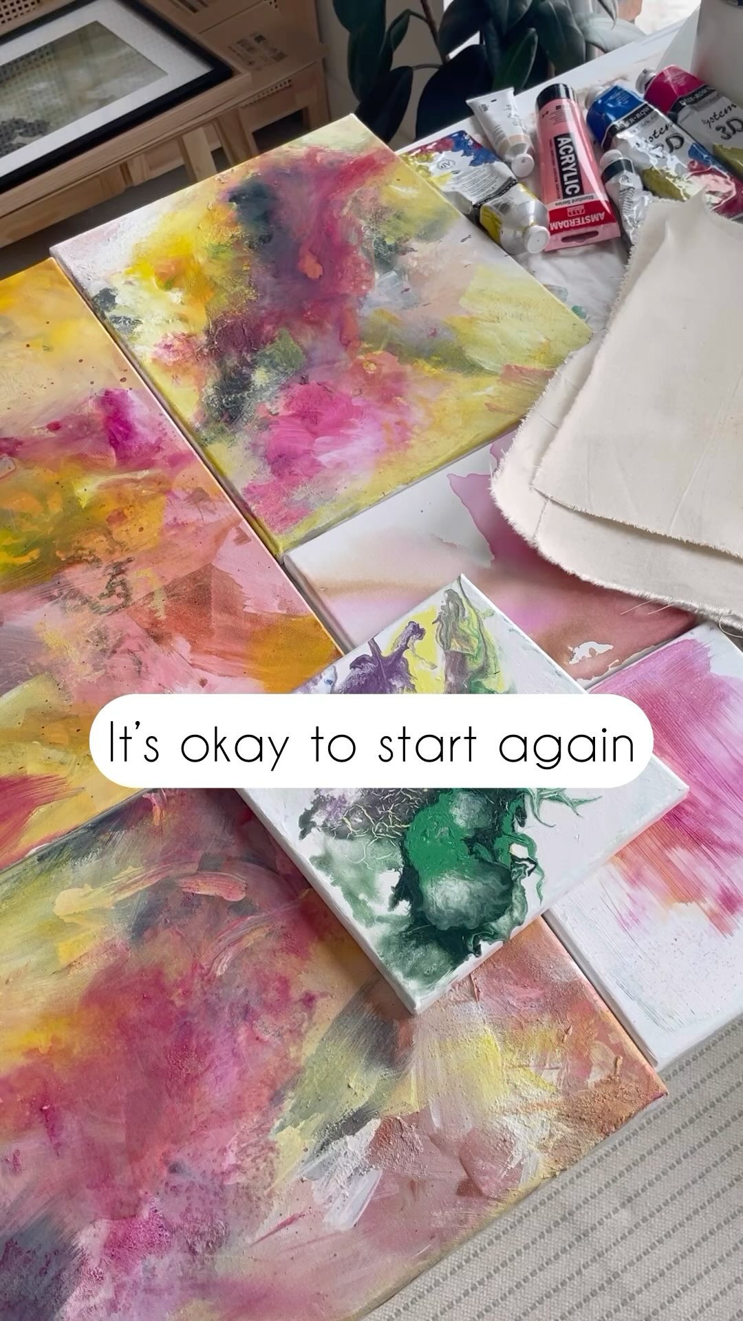 Creative play is an important element to deepen my creativity and process. its freeing to let go of what doesn’t serve us and in this case just scrap it and start again 💛
#creativeplay #startagain #contemporaryart #femaleartist