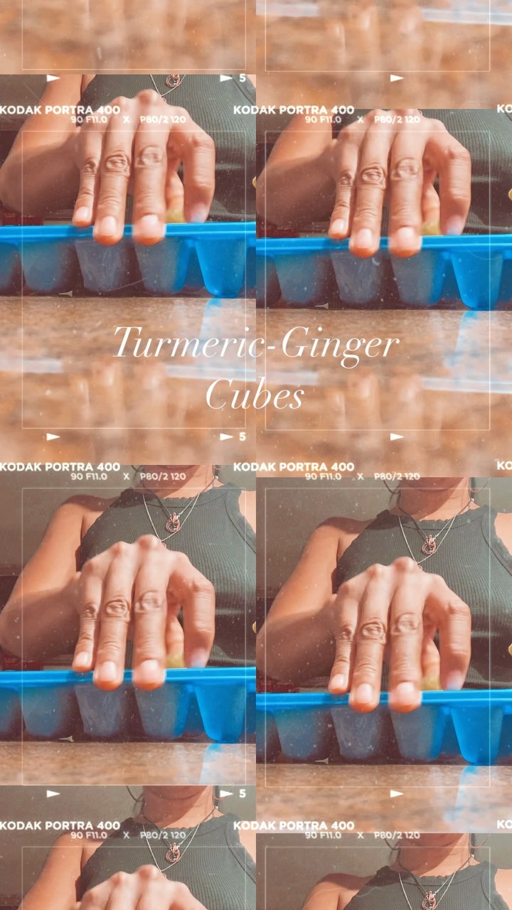 I’m all about these lemon turmeric ginger cubes.
Anti-inflammatory & antioxidant power mix helping with digestion and improving the immune system.
Detox tea in story highlights 🍵👆🏽. I just altered recipe to fill two ice trays.
