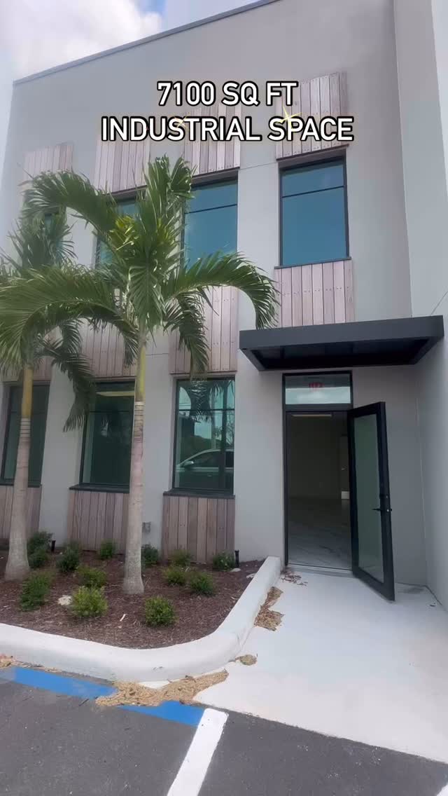 Eco meets efficiency! This brand-new, solar-powered warehouse is 100% move-in ready. 7100 sq ft of sustainable design, high-impact windows, fully air-conditioned space, and prime West Palm Beach location. Now leasing nearly 3500 sq ft — where green living meets modern business!