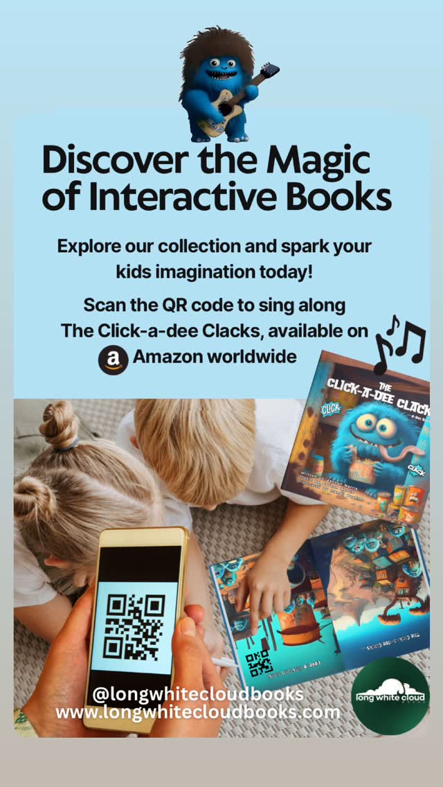 Discover the Magic of Interactive Books!
Spark your child’s imagination with The Click-a-Dee Clacks — a fun, sing-along adventure they’ll want to read (and sing!) again and again.
Scan the QR code inside the book to sing along with the story!
Perfect for storytime, playtime, or any time.
Available now on Amazon — worldwide shipping!
#InteractiveBooks #TheClickaDeeClacks #SingAlongBook #KidsBooks #StorytimeFun #ReadWithMe #BooksForKids #ChildrensBooks #ImaginativePlay #AmazonKids #BookstagramKids