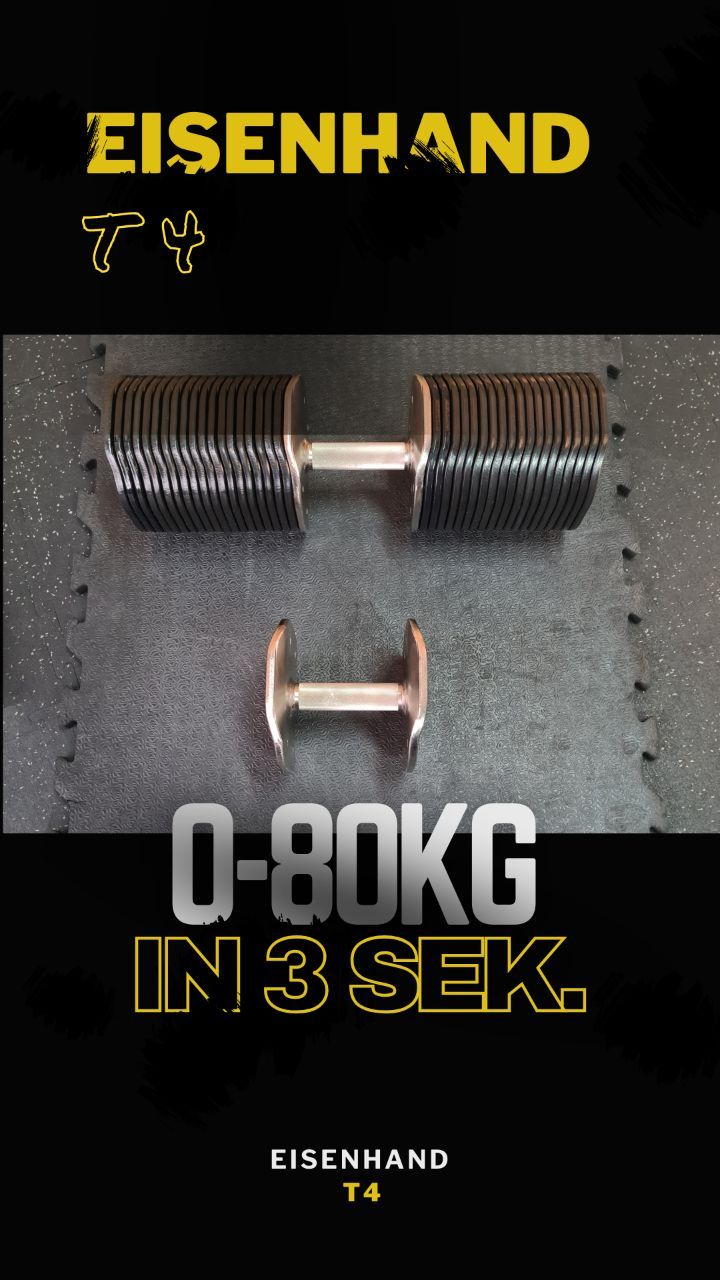 Die T4 geht bis 82kg, hier im schnell Durchlaufen.
Die T4 kann von 5 kg bis 82kg beladen werden, und das in 1kg Schritten.
#kurzhantel #bodybuilding #powerlifting
#Training #homegym #kompakthantel #krafttraining #kurzhanteltraining #fitwerden #trainingzuhause #Hanteln
#eisenhand