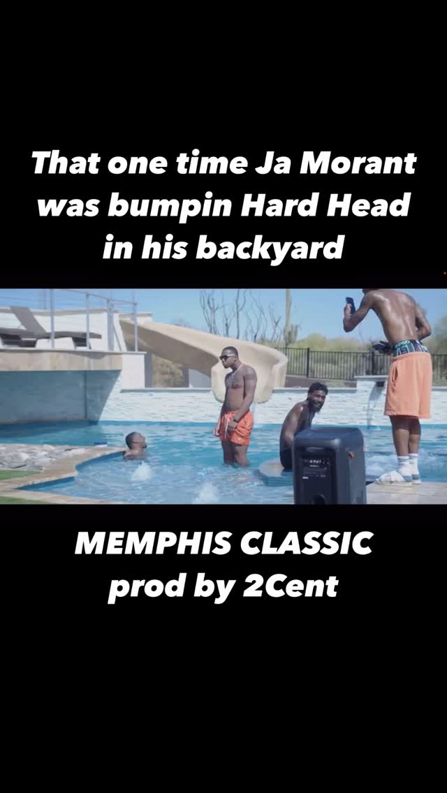 That one time #JaMorant was bumpin #HardHead in his backyard… #LEGENDARY @imdjkvo
#Memphis #StandingOnGrizzness