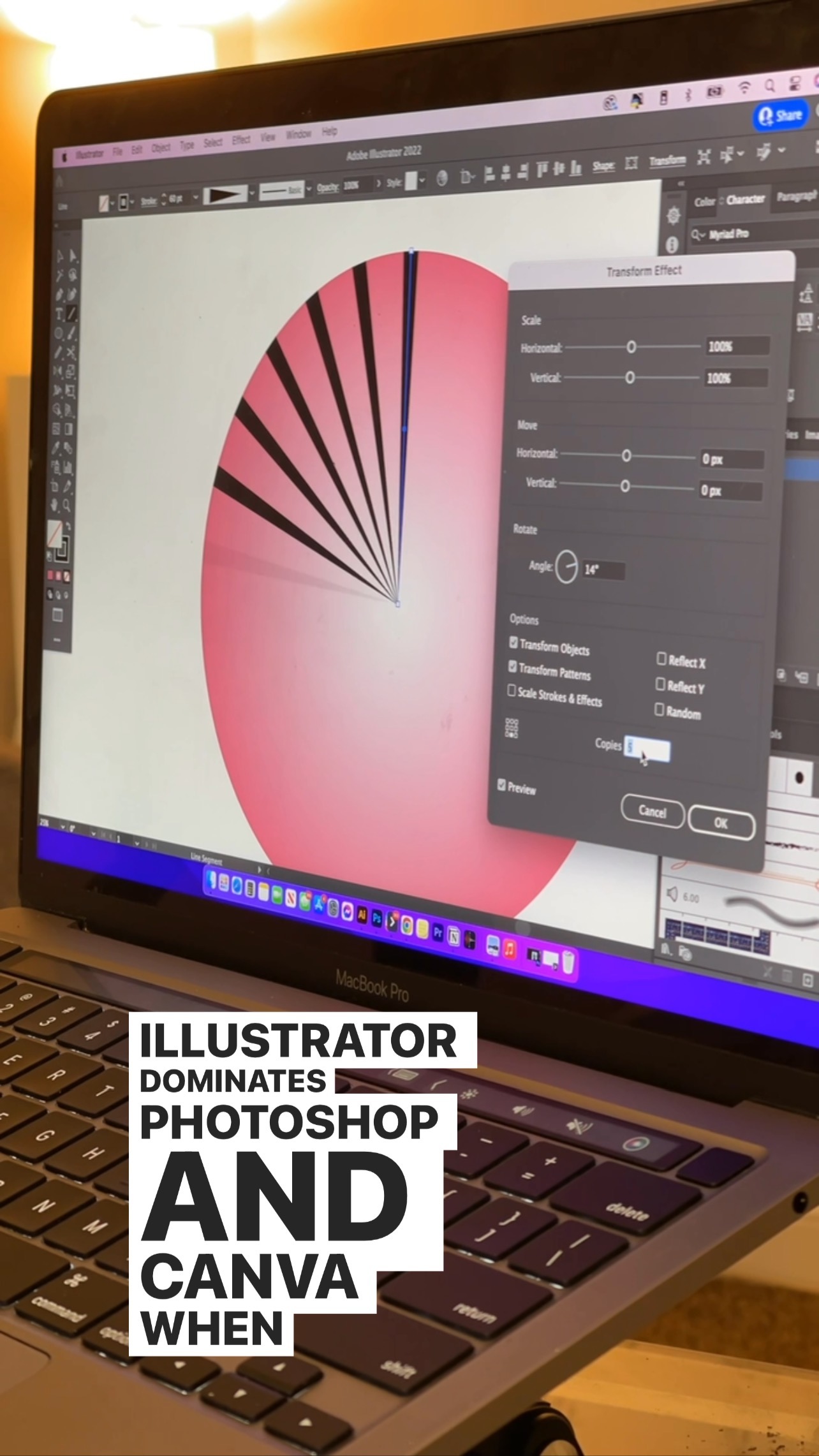 Illustrator dominates Photoshop and Canva when it comes to designing Logos.
This is because Illustrator is primarily a vector-based software, enabling you to create shapes and lines that scale without losing quality. Other programs like Photoshop and Canva are pixel-based, meaning the image or logo you create loses quality with scaling.