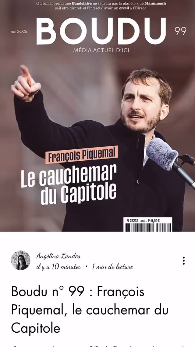 Tic tac tic tac, dernier numéro avec le centième et pour fêter ça, François Piquemal à l’honneur ! Le reste est à découvrir dans votre kiosque le plus proche ou sur boudulemag.com
#toulouse @francoispiquemal @boudumag #occitanie #rioloco2025