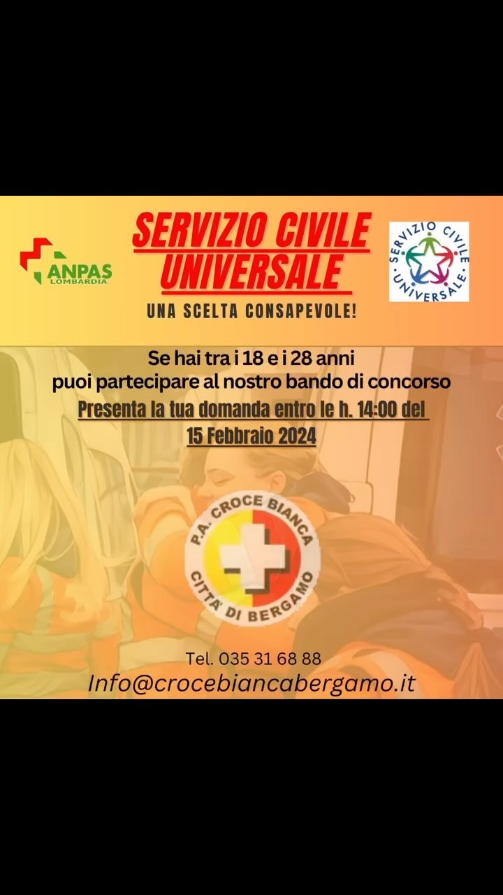 Domande aperte per il Servizio Civile Universale.
Vieni con noi!!