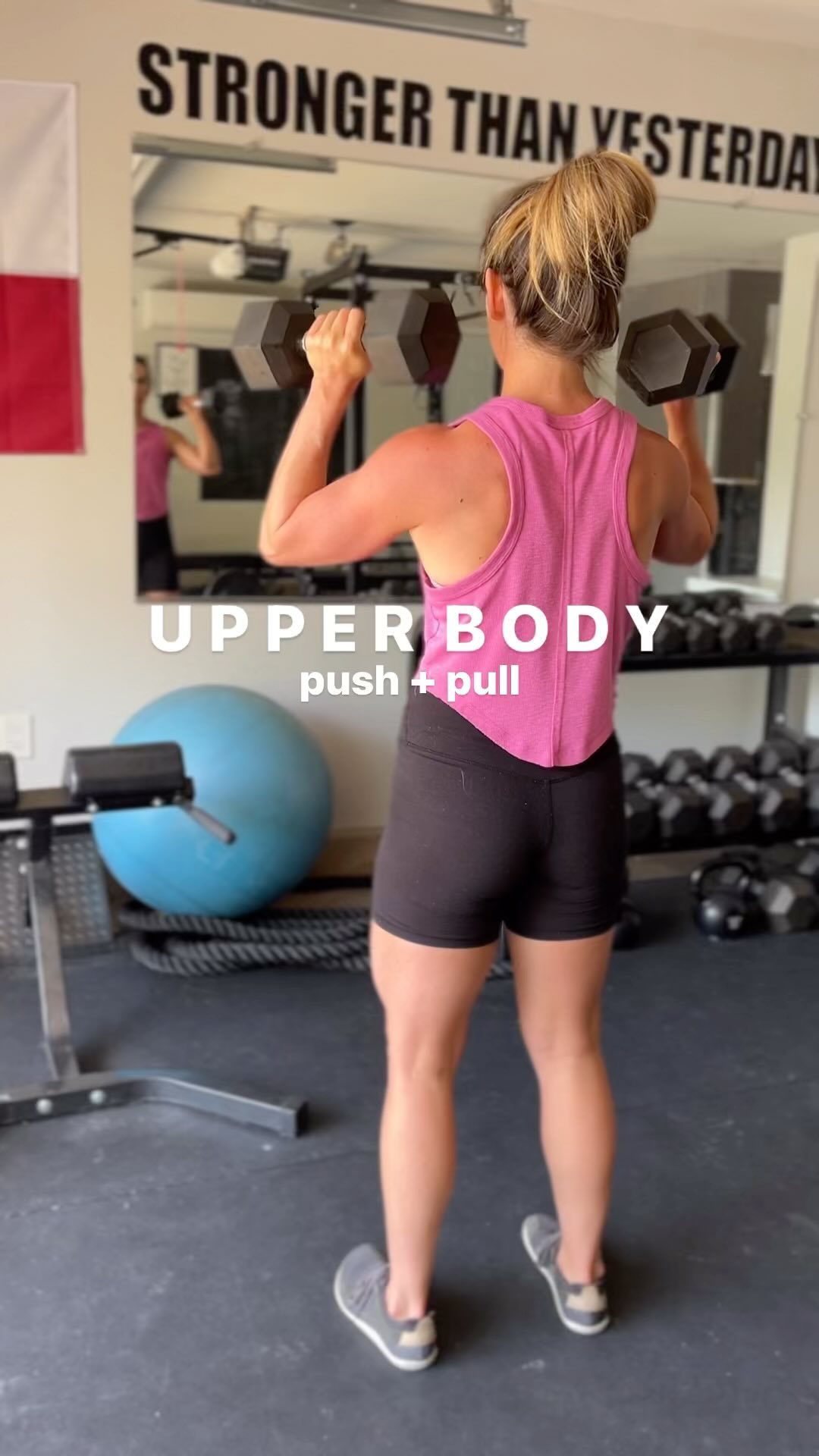 A balanced upper body workout consists of pushing + pulling. After my main lifts today (bench press + pull-ups) I performed these 4 exercises.
They are simple staples and SO effective for building strength + muscle.
▪️Dumbbell Overhead Press
▪️Seated Cable Rows
▪️Deficit Pause Push ups
▪️Barbell Row
Save them for your next upper body workout 💪🏻
.
.
.
.
.
#dallasgym #strengthtraining #fitmom #strengthworkouts #womensfitness #barbelltraining #homeworkouts #postpartumfitness #momswholift