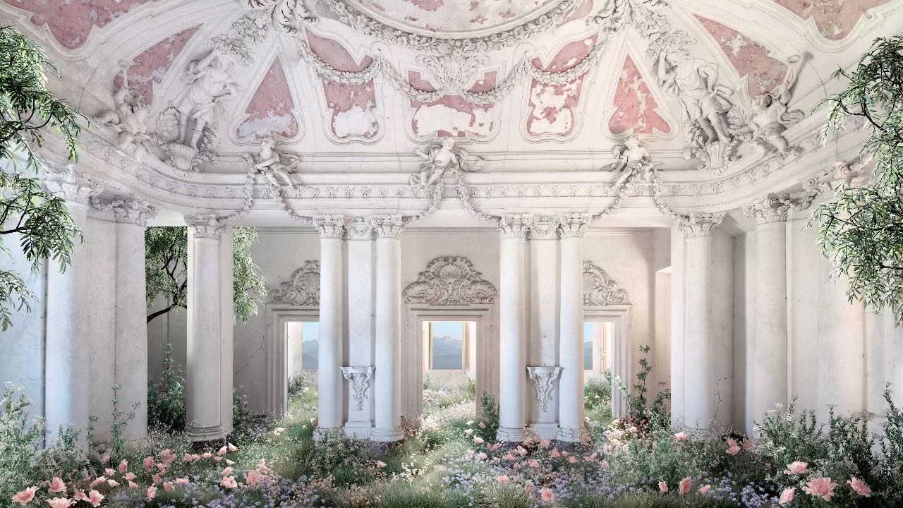 The Thought of You
Sold at Christie’s art auction house in 2023.
‘The Thought of You’ is a digital artwork that conveys a compelling narrative about the cycle of time, the resurgence of nature, and the socio-historical nuances of architectural landscapes. This piece is a collision of the past and future, as well as the physical and digital worlds. As part of ‘The Wild Within’ collection, The Thought of You revives an abandoned historic building by merging photography and animation, giving rise to a surreal, contemplative, and dynamic architectural realm. The Thought of You is set in an abandoned villa built in the early 1700s, located in rural Italy. The historic architecture served as a canvas for the artists to unleash their creativity, resulting in a meditative artwork that breathes new life into this timeless setting. Music by @karldavidlarson