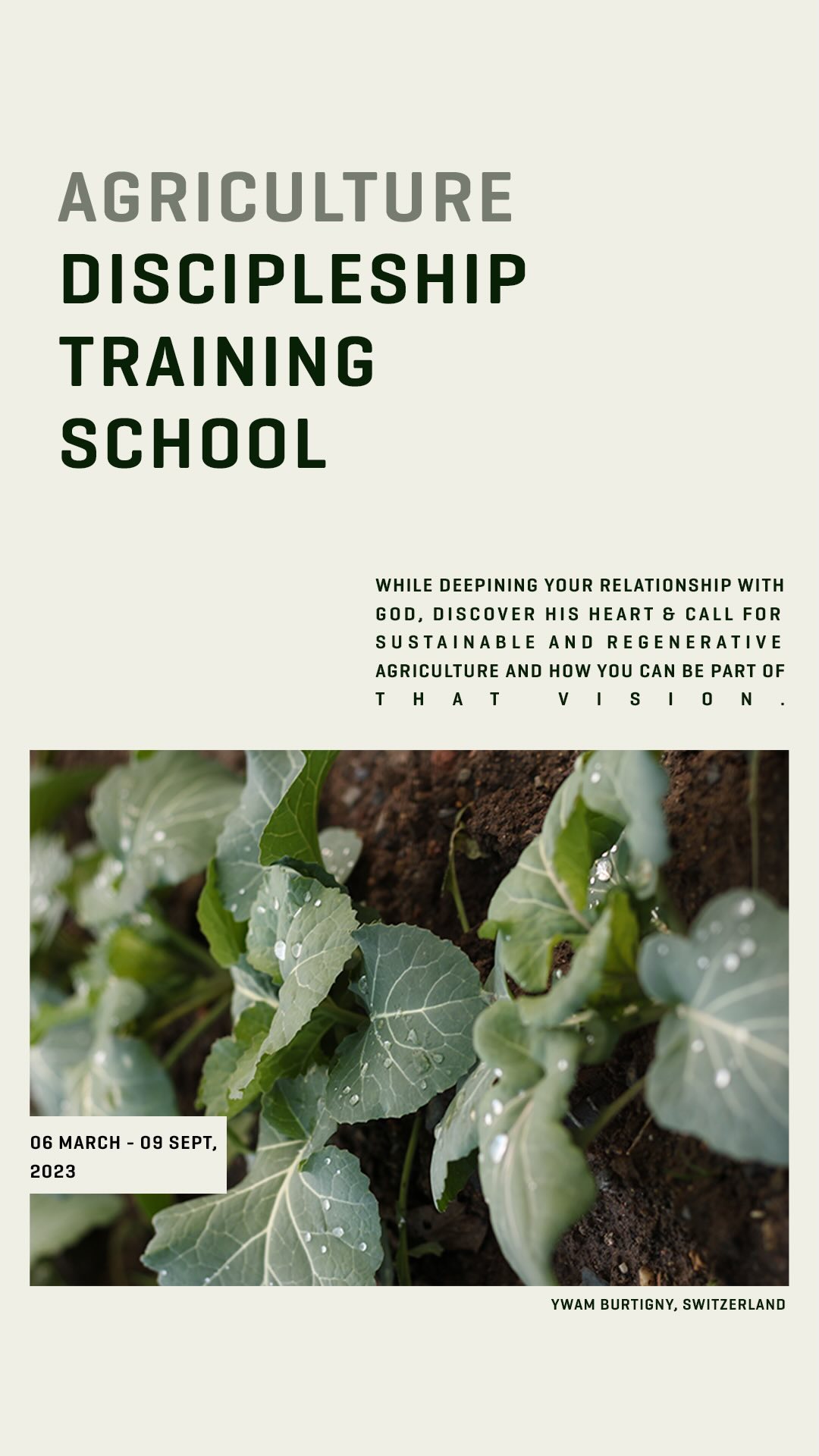 CALLING ON ALL YOU⠀⠀
⠀⠀
Who are passionate about farming, agriculture, nutrition, environment, and sustainable practices. Come join us to deepen your relationship with God and discover God’s heart and strategies in the area of agriculture, science ans technology and your place in that. 🍀⠀⠀
⠀⠀
Application link in our bio⠀⠀
⠀⠀
EN FAISANT APPEL À VOUS TOUS⠀⠀
⠀⠀
qui êtes passionnés par l’agriculture, l’élevage, la nutrition, l’environnement et les pratiques durables. Venez nous rejoindre pour approfondir votre relation avec Dieu et découvrir le cœur et les stratégies de Dieu dans le domaine de l’agriculture, de la science et de la technologie et votre place dans tout cela. 🍀⠀⠀
⠀⠀
Lien l’inscription dans notre bio