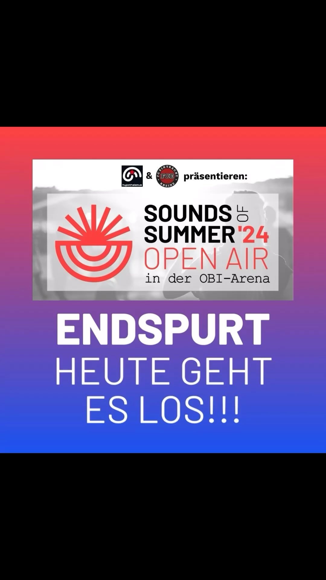 Wir stehen in den Startlöchern für unseren Konzert-Sommerabend auf dem Sounds of Summer 2024‼️
.
Letzte Vorbereitungen sind im Gange…
Das wird der Hammer‼️‼️‼️
.
Heute starten wir mit der
der geballten Punkrock! 🎸
.
Wir starten mit dem 7-köpfigen Kollektiv 𝗞𝗼𝘀𝗺𝗼𝗻𝗼𝘃𝘀𝗸𝗶 aus Rheine, das bereits zu Beginn des Abends ordentlich einheizt.
.
Danach geht es weiter mit dem Hauptact: „𝗔𝗹𝗲𝘅 𝗶𝗺 𝗪𝗲𝘀𝘁𝗲𝗿𝗹𝗮𝗻𝗱“ mit einer Die Ärzte und die Toten Hosen Tribute Show. „𝗔𝗹𝗲𝘅 𝗶𝗺 𝗪𝗲𝘀𝘁𝗲𝗿𝗹𝗮𝗻𝗱“ vereint den Witz und den Charme von DIE ÄRZTE mit der Energie und Spielfreude von DIE TOTEN HOSEN. Mit einer explosiven Rockshow präsentieren sie die bekanntesten und größten Hits aus den letzten 30 Jahren Bandgeschichte der beiden Punkrock-Urgesteine.
.
Laßt euch dieses stimmungsgeladene Konzert nicht entgehen und sichert euch vorsichtshalber gleich Tickets zum direkt Ausdrucken, so spart ihr euch das Anstehen an der Abendkasse😜
=>> https://t1p.de/SOS-FR
.
Wir freuen uns auf euch!!!
.
Alle Infos findet ihr hier:
https://www.sos-rheine.de/
#punkrock #aleximwesterland #dieärzte #dietotenhosen #openairkonzert #rheine #ausgehenmitfreunden #kosmonovski #tributeband #openairrheine #soundsofsummer #sosrheine #soundsofsummerrheine #rheine #sommerkonzert #konzertsommer #livemusik #konzertliebe #konzertemachenglücklich #musikliebe #heuteabend #mitfreundenunterwegs