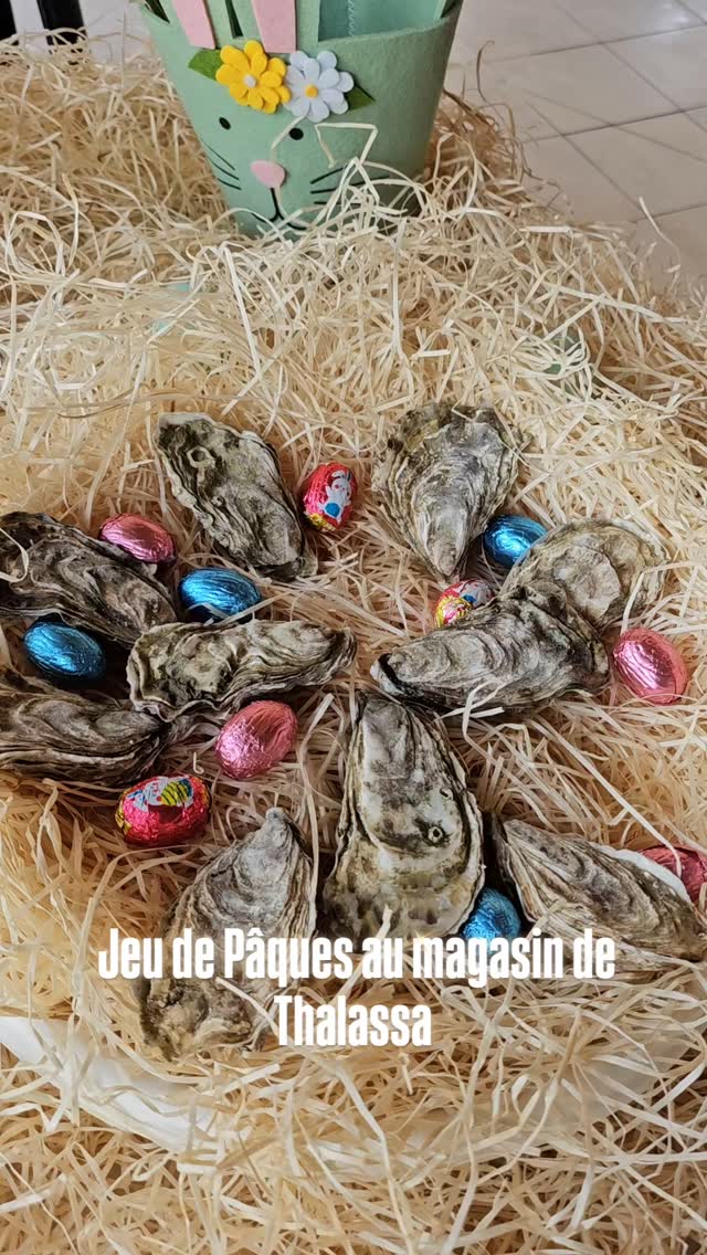 A partir du mardi 15 jusqu'à Pâques, 1 plateau d'huîtres à gagner🦪 tous les jours par tirage au sort au magasin. Venez jouer et passez au magasin🤩
