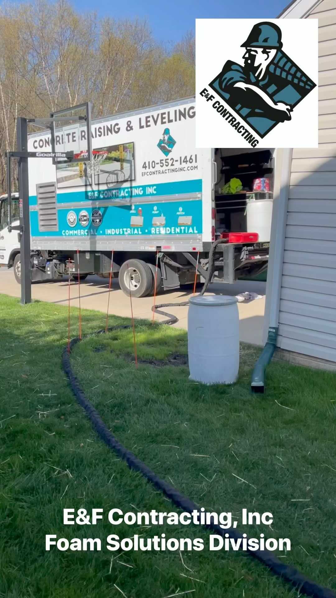 Foam Injection to void fill & stabilize concrete, basement steps, front porches, and other locations where settlement or erosion has occurred.