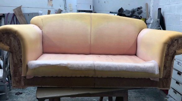Before and after process of a 2 seater sofa. #transformation #transformationtuesday #uk #interiordesign #home #love #upholstery