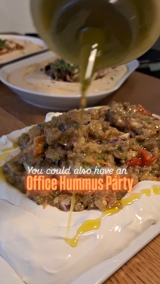 You could also have an OFFICE HUMMUS PARTY.
Just rach out and we'll create a memory together ❤️