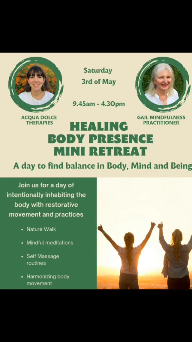 🌻 2 weeks to go 🌿
Hi everyone, hope you are having a restful Bank Holiday Friday!
This is a little video to remind you that in 2 weeks time Martina and Gail will be hosting a lovely mini retreat day focused on wellbeing and body presence! 🧘♀️
We will explore how to be aware and present when our body moves, we will connect to Nature, practice some self massage routines and some guided mindfulness meditation and very important we will connect within eachother ❤
👉 Still a few spaces available 👈
📍Saturday 3rd of May, Little Birch Village Hall, Herefordshire, HR28AZ
🕑 9.45am - 4.30pm
£60 including vegetarian light lunch
To book please head to the link in my bio (IG) or follow the following link (Facebook)
Hope to see you there!
Martina & Gail 🌷