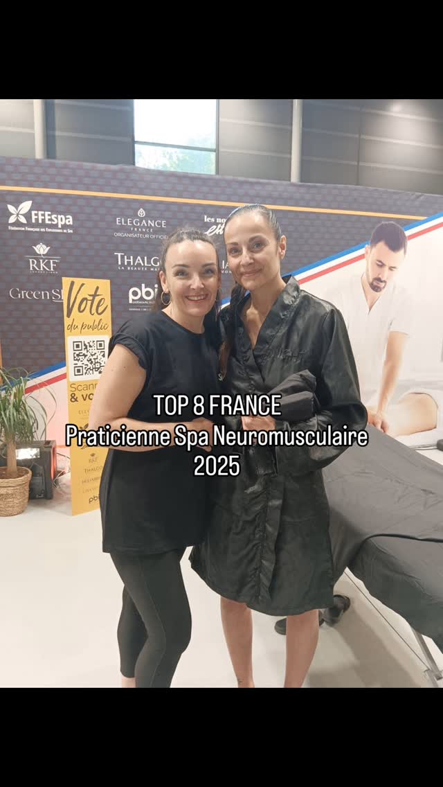 ✨ Je fais partie des 8 meilleurs praticiens spa France 2025, dans la catégorie Neuromusculaire ✨
C’était lors de la 11ème édition du concours organisé par @elegance_france_, à l’occasion du 54ème Congrès Esthétique & Spa International au Palais des Expositions à Paris
🌿 Un événement qui met à l’honneur l’excellence et la passion du métier
Vous avez été très nombreux à me soutenir 🤍,
et je suis très heureuse que mon travail ait été remarqué et récompensé 🥹
C’est déjà une très belle victoire pour moi 🏆💪
Merci à @anapontadosol, mon cobaye du jour (la meilleure !) et à @annefleurdepeau__se pour son soutien et ses superbes photos 🥰
Merci du fond du cœur ❤️
L’aventure continue… 🔥