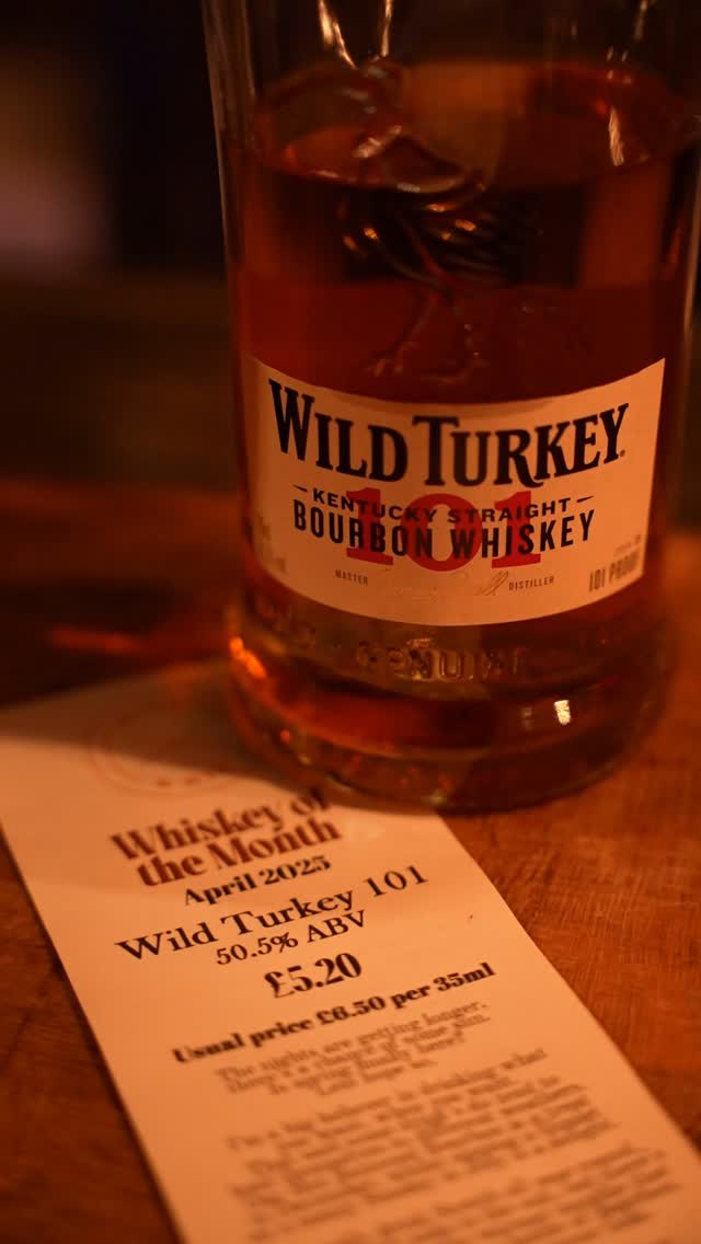 🥃 WHISKEY OF THE MONTH : Wild Turkey 101
We believe in drinking what you enjoy, when you enjoy it and there’s no better dram than this classic Kentucky bourbon @wildturkey 101
Best enjoyed neat and sipped effortlessly just like our Mike 🤌🏼
#BerryandRye #WhiskeyoftheMonth #WildTurkey #Top500Bars #Liverpool #Whiskeybar #OldFashioned #Spring #ClassicCocktails #Liquor #CraftCocktails #Speakeasy