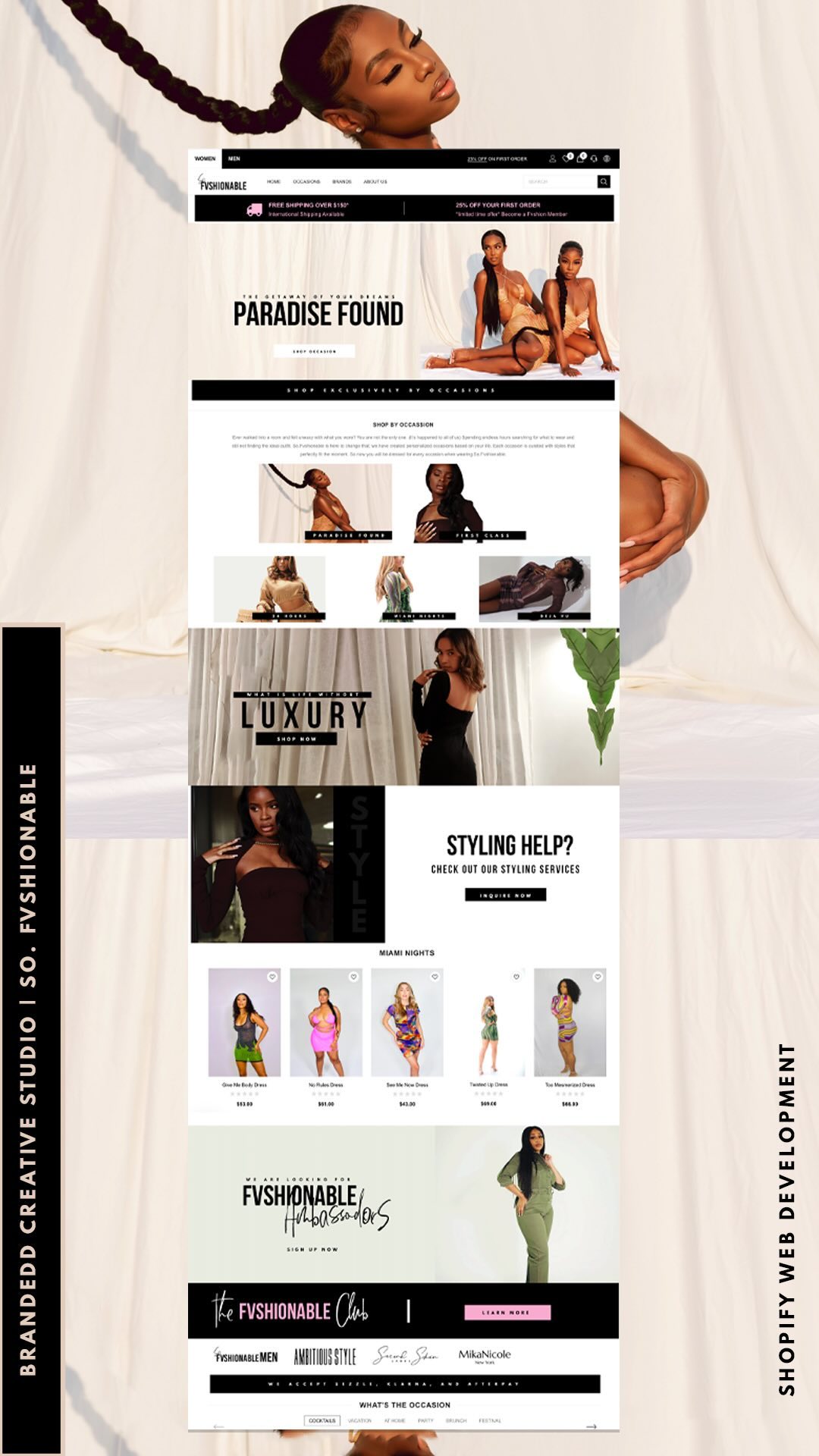 Let’s get into this web transformation! We love doing website makeovers because there is so much that can be done to increase user experience.
The new site has
⭐️Better User Experience
⭐️ Clean Imagery
⭐️ Clear Call To Actions
It was designed to mimic the brands identity and appeal to the brands target audience.
#Shopify #shopifyexpert #shopifypartner #shopifywebsite #website #webdesign #webdesigner #retail #ecommerce