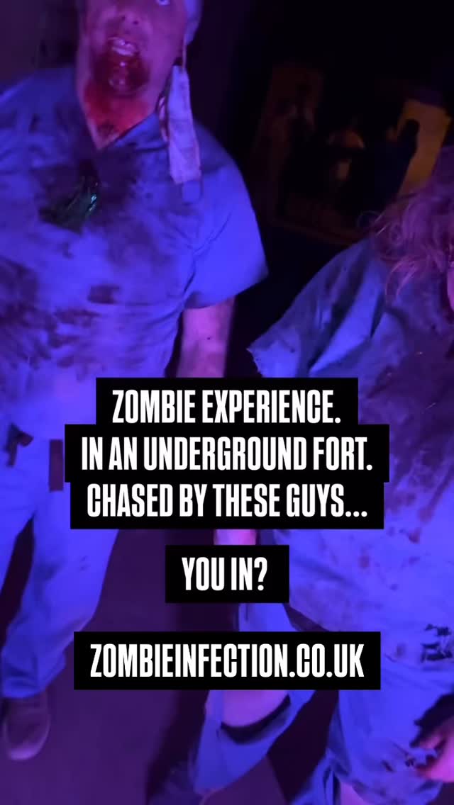 READY TO FACE THE HORDE? 🧟♂️
Saturday 26th April – Underground Zombie Survival Mission!
Step into the shadows of a real underground fort and prepare for 2 hours of heart-pounding truely immersive entertainment.
☑️ Battle the undead through caverns and corridors!
☑️ Gear up with cutting-edge weapons
☑️ Capture the chaos with epic survival photos
☑️ Team up with friends & family for the ultimate bonding experience (and bragging rights)
Think you’ve got what it takes to survive?
Then it’s time to suit up, secure your base, and fight for your life.
🎟️ Book now – spots are limited! 🎟️
zombieinfection.co.uk or directly https://bit.ly/ZIFort
For group bookings or questions:
info@zombieinfection.co.uk | WhatsApp: 07752 472600