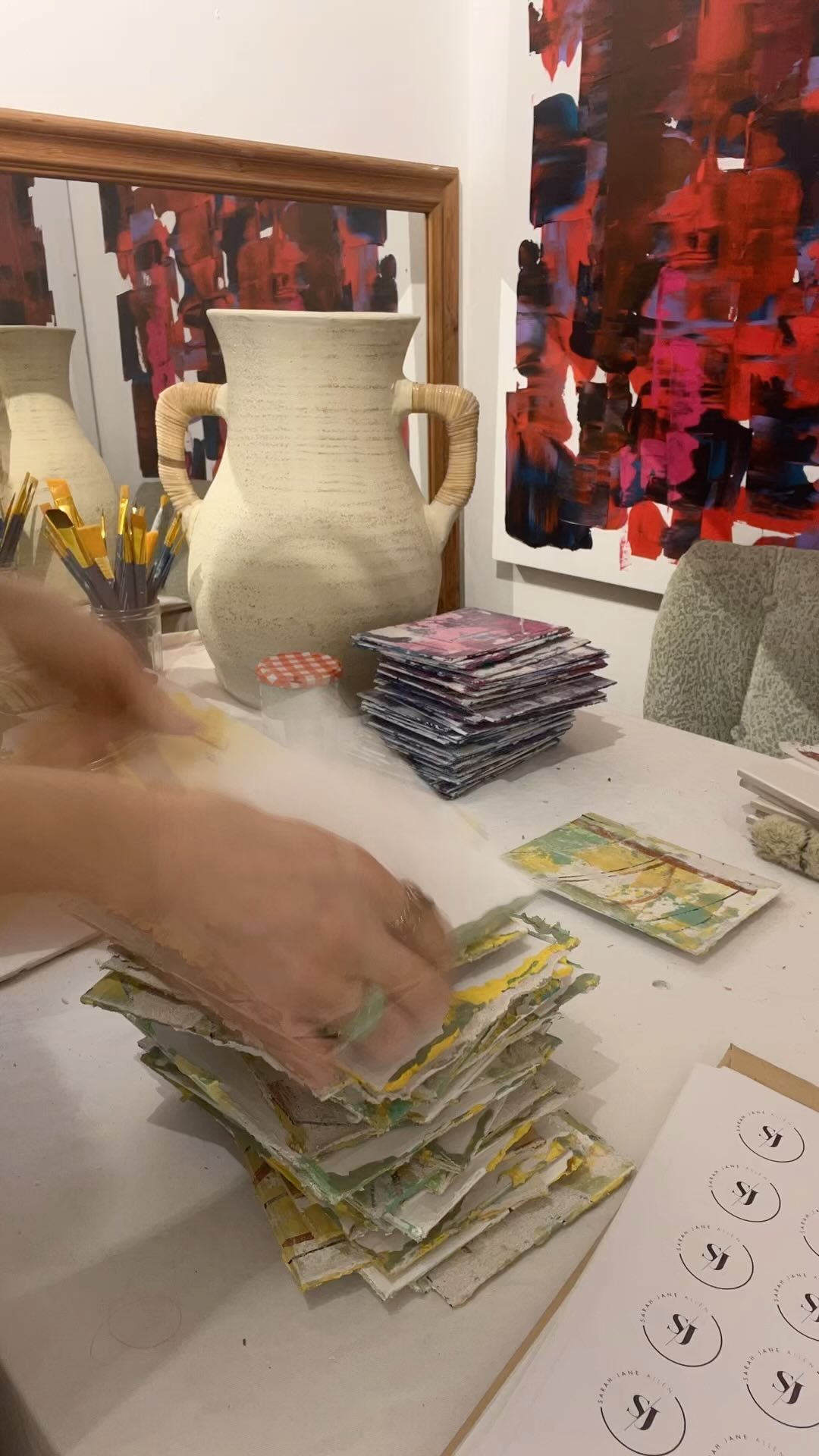 P R O M O Preparing 150 A5 mixed media pieces for the Radio Times cover party goody bags
The Beginning x 48
The Middle x 45
The End x 57
#abstractart #londonartist #contemporaryart #modernart #smallart