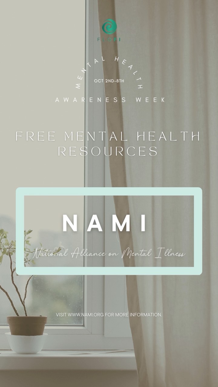 National Alliance on Mental Illness (NAMI) advocates for individuals and caregivers of individuals with mental illness by providing many resources including support, education, and volunteer opportunities.
Visit www.NAMI.org check out all of the resources they provide.
#mentalhealthawareness #mentalhealthawarenessweek #mentalhealthresources #NAMI #GrowitheFLO